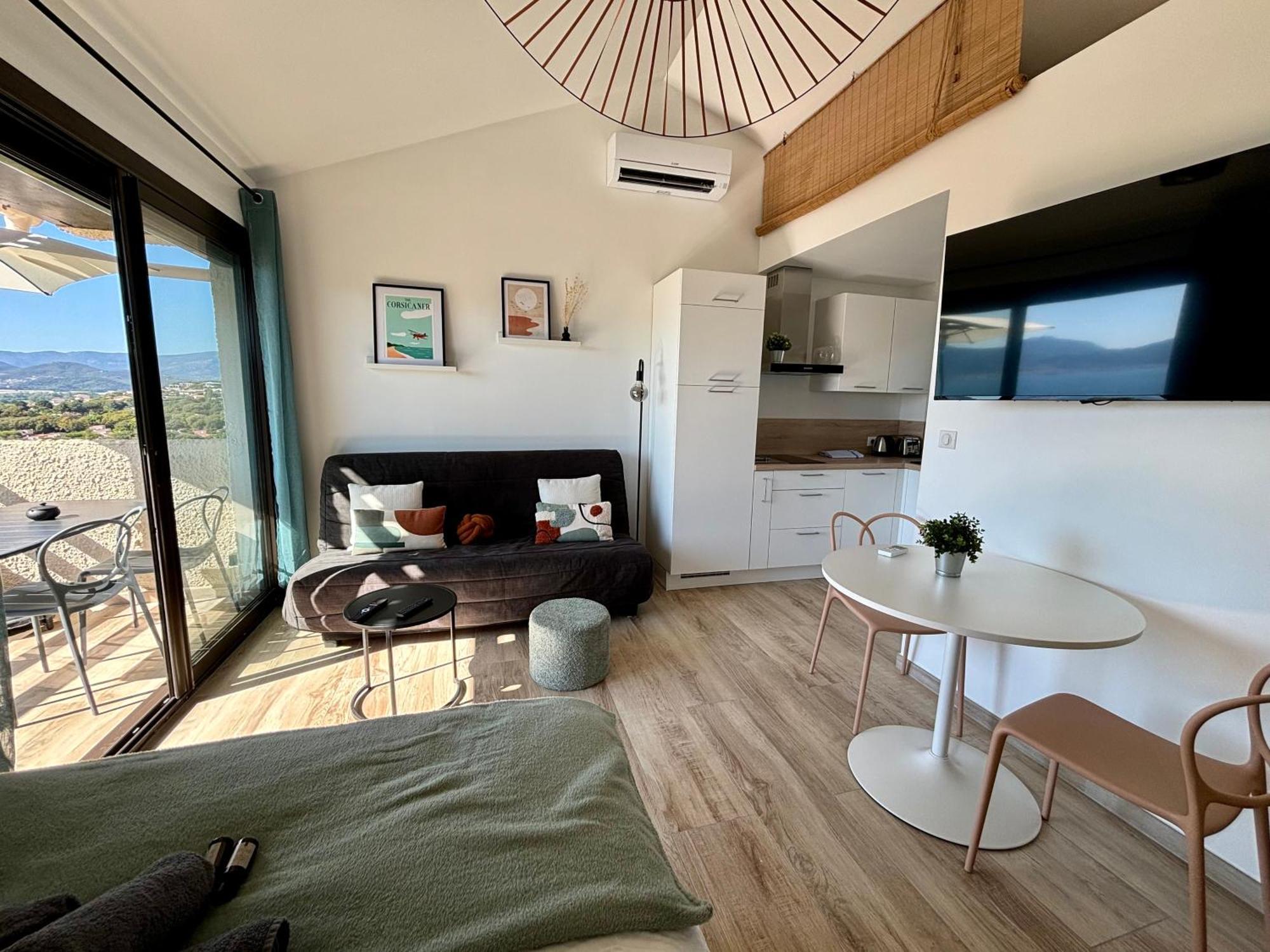 Studio Vue Mer A Porticcio Piscine Et Parking Εξωτερικό φωτογραφία