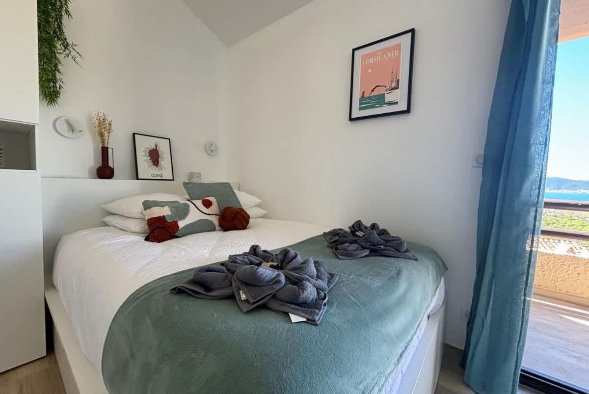 Studio Vue Mer A Porticcio Piscine Et Parking Εξωτερικό φωτογραφία
